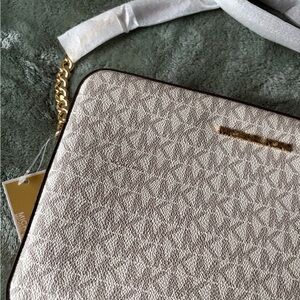 Michael Kors Beige and Gold Crossbody Bag BRAND NEW